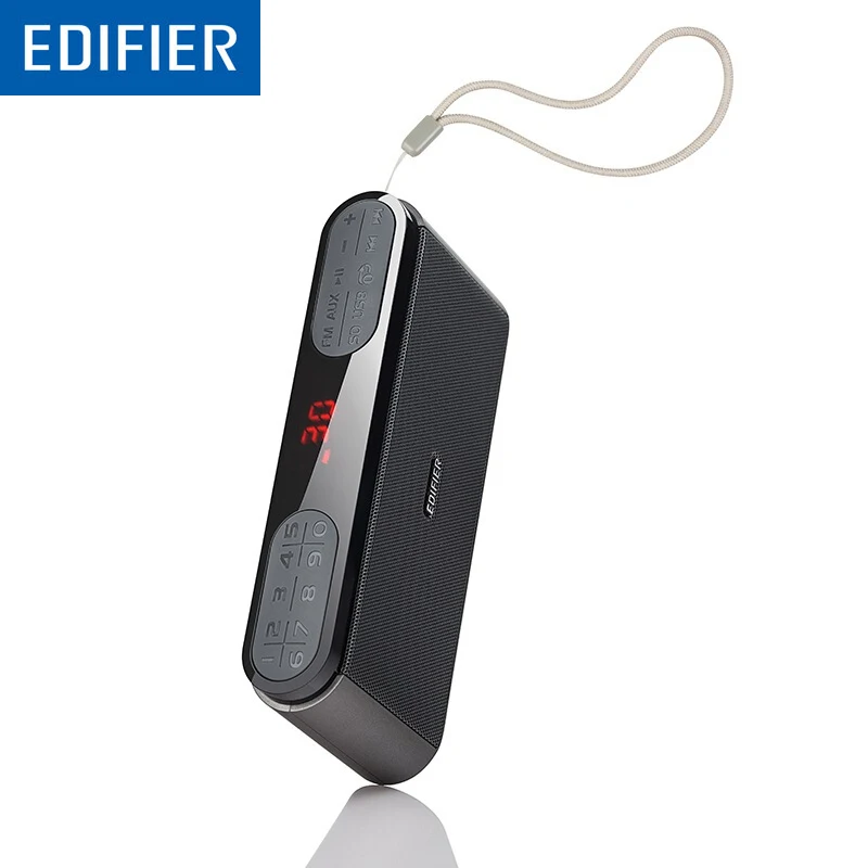 EDIFIER MP19 портативный мини динамик s с FM радио светодиодный дисплей Micro SD карта MP3