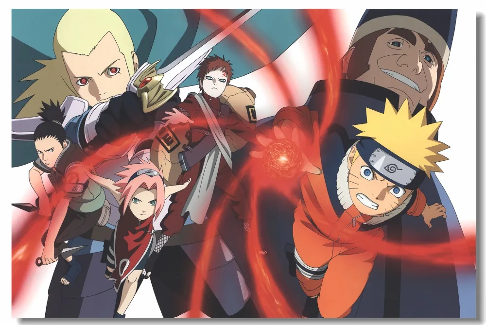 Пользовательские холст настенная Наруто Shippuden плакат манга обои спальня