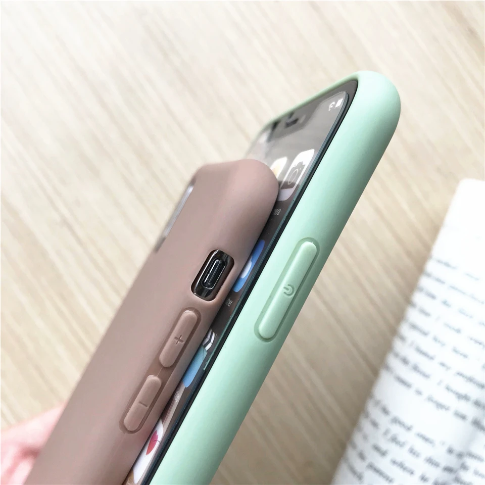 Чехол для iphone 7 8 6 Plus X Xs Max XR оригинальная задняя матовая крышка из мягкого ТПУ XS MAX