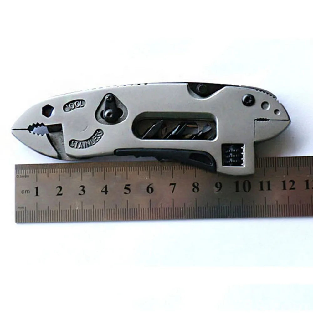 

1pcs Multi Pliers Mini Pocket Knife Screwdriver Set Kit Adjustable Wrench Jaw Spanner Repair Survival Hand Outdoor Camping Tool