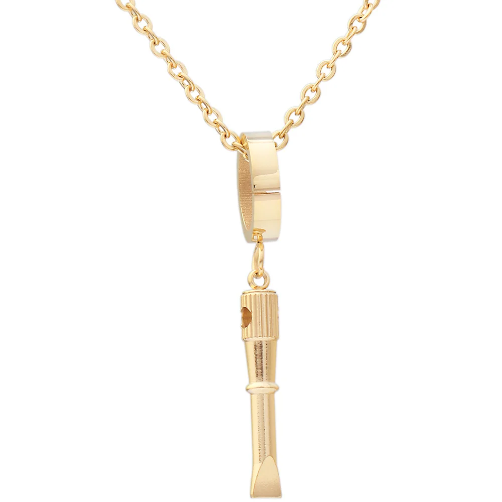 

Fashion Cute Screwdriver Pendant Necklace For Women Gift Stainless Steel Gold Tone Statement Collares Para Mujer Wholesale