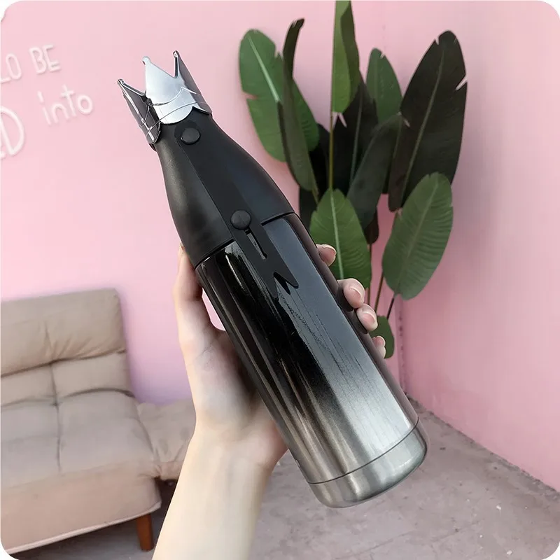 Creative fashion Queen crown Small Thermos bottle Mini Drink water cup stainless steel thermos coffee mug school gilr gifts | Дом и сад