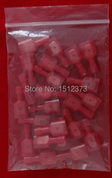 25 штук мешок двойной обжимной нейлон полностью изолирующий Мужской конец 22 18AWG (0
