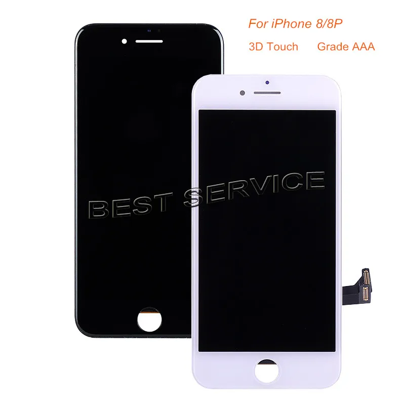 10 шт. ЖК-дисплей без битых пикселей для iPhone 8 Plus с 3D сенсорным экраном дигитайзер в