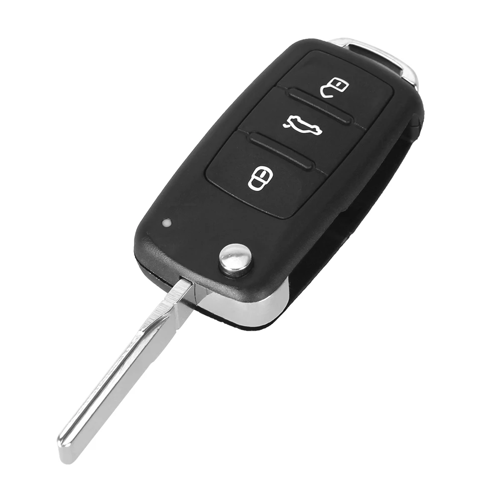 KEYYOU 3 кнопочный ключ автомобиля Switchblade чехол для выкидного ключа VW Polo Passat B5 TIGUAN Golf