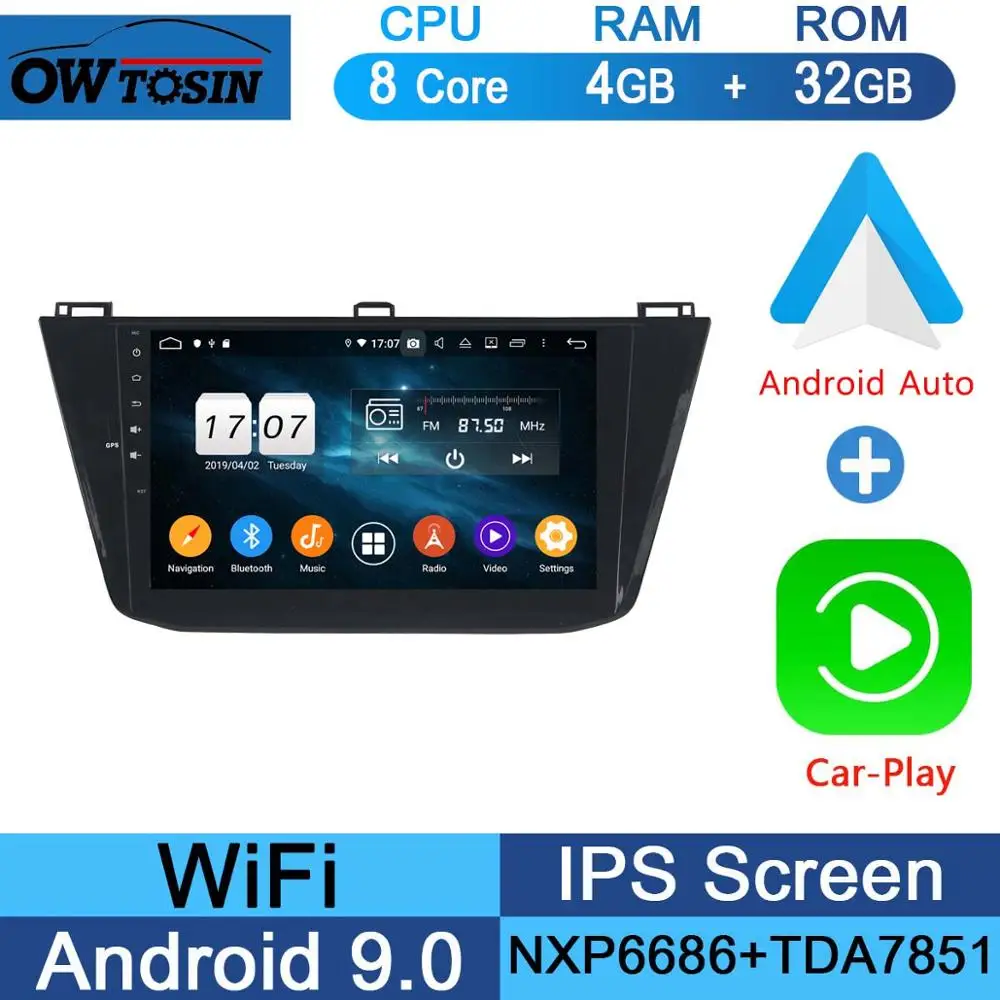 32G CarPlay Android 10," ips 8 ядерный 4G+ 64G Android 9,0 автомобильный dvd-плеер для Фольксваген Tiguan L gps навигация радио попугай BT DSP - Цвет: 32G CarPlay Android