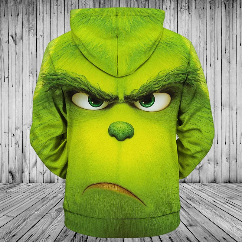 Grinch 3D Толстовка|Мужские толстовки и свитшоты| |