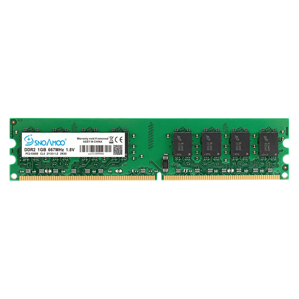 SNOAMOO Настольный ПК ОЗУ DDR2 1G/2 ГБ 667 МГц PC2 5300s 800 6400S DIMM без ECC 240 Pin 1 8 V для Intel памяти