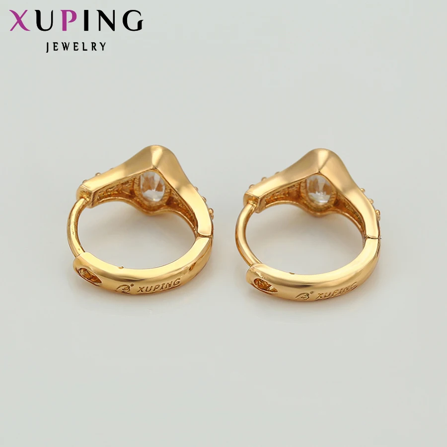 Xuping, модные серьги, золотое покрытие, элегантные серьги-кольца для женщин, ювелирное изделие, модный подарок 29206