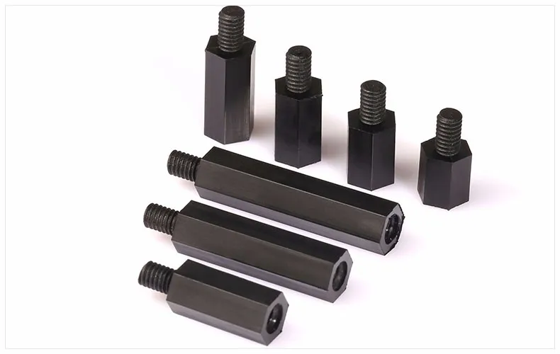 

Нейлоновая колонна противостояние прокладка внешний шестигранник одиночная головка изоляция колонна черный M3 M4 прокладки пластиковые вин...