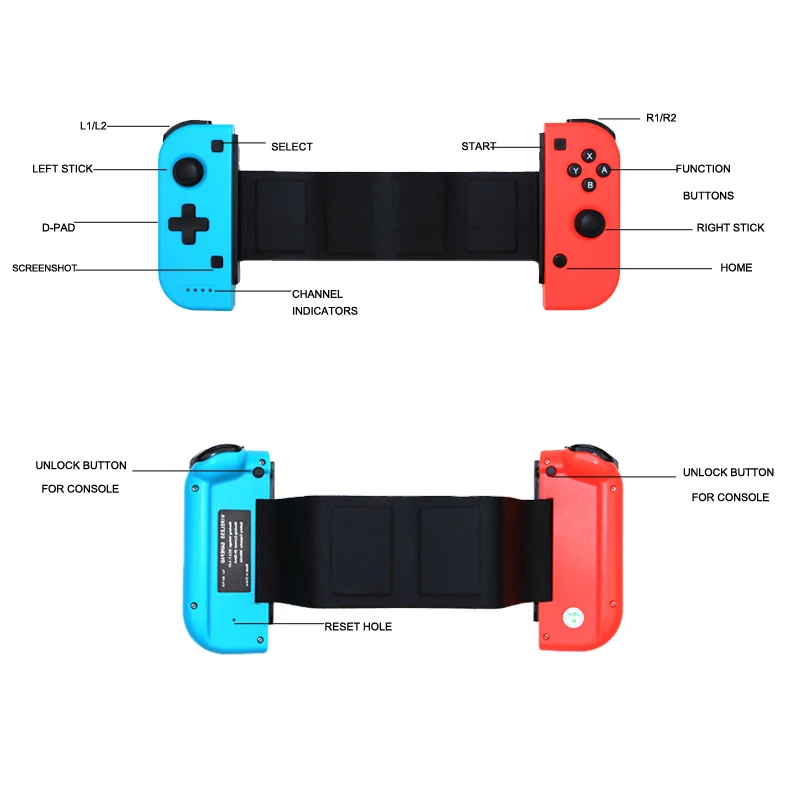 Выдвижной беспроводной Bluetooth игровой контроллер геймпад для переключателя