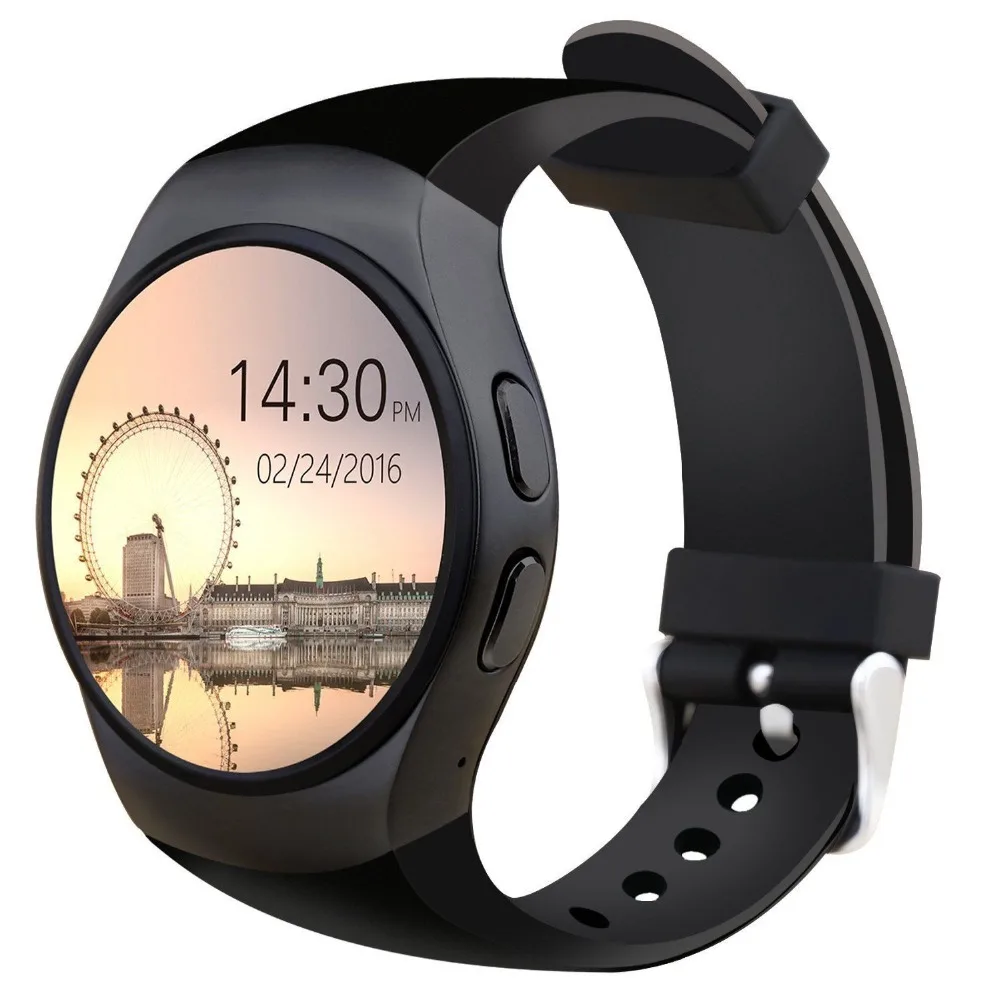 Новинка KingWear Bluetooth Смарт часы телефон полный экран KW18 умные пульсометр для Android ios