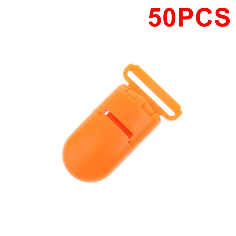 B40 Orange Fkisbox 50 шт. пластиковые детские соски, зажимы для младенцев, пустышка, держатель для соски, аксессуары для новорожденных, Прорезыватель для зубов, украшения Прорезыватель для зубов - Цвет: B40 Orange