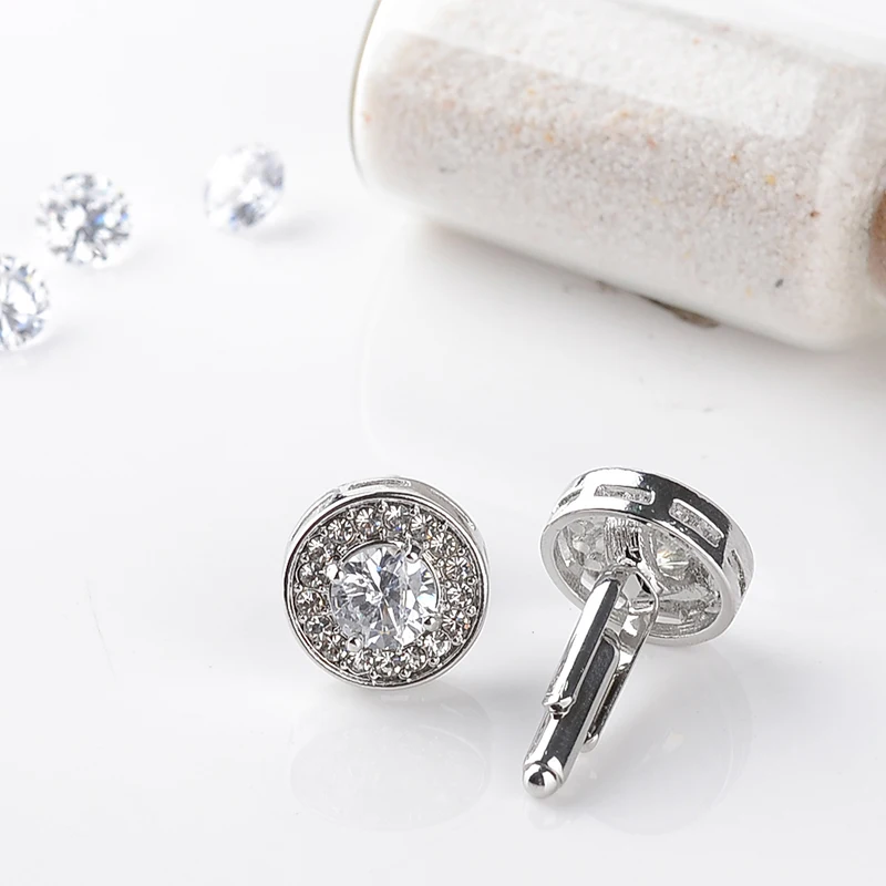 Женские Круглые Запонки Свадебные украшения Модные Классические роскошные