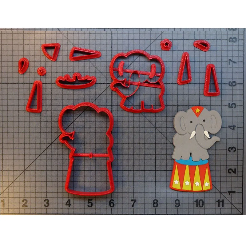 Милые цирковой слон Cookie набор форм для фондана форма кекса формы 3D печатных