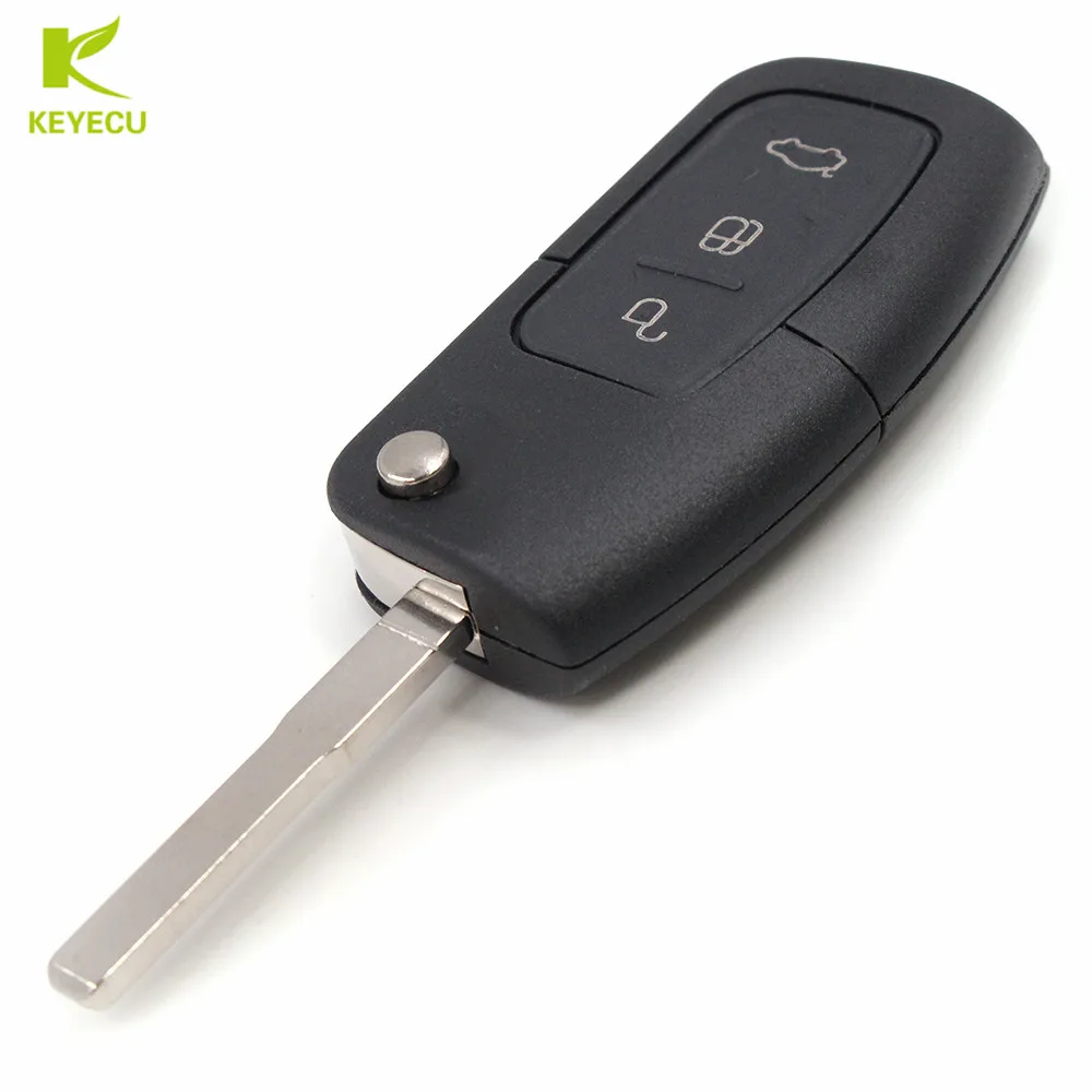 KEYECU Uncut 433 МГц 4D63 4D60 Автомобильный Дистанционный ключ для Ford Fusion Focus Mondeo Fiesta Galaxy HU101