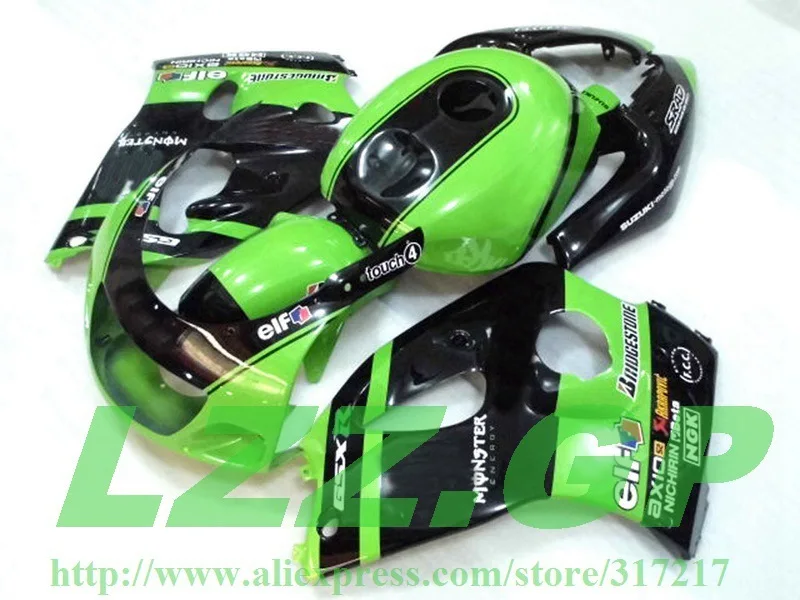 

For SUZUKI GSX-R600 96 97 GSX R600 96-00 GSXR 600 98 99 00 GSXR600 GSXR750 96 1996 1997 1998 1999 2000 GREEN BLACK Fairing