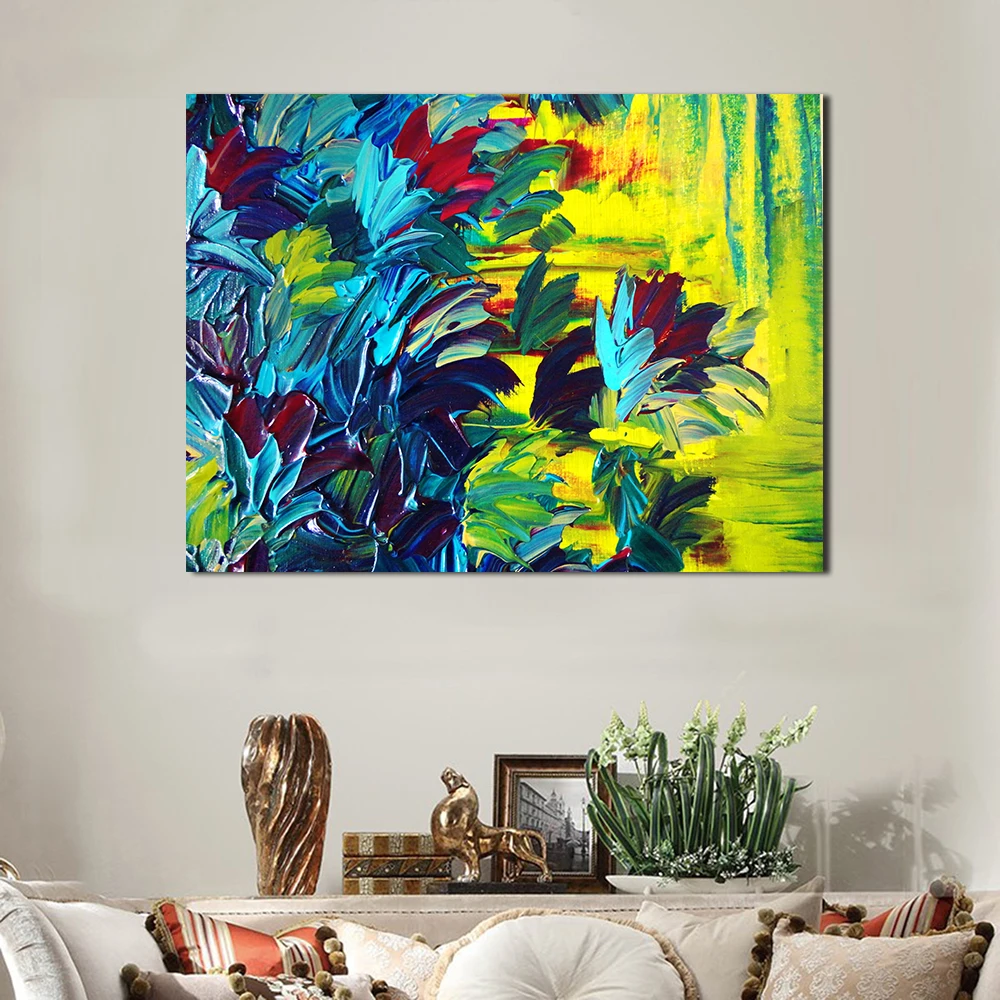 JQHYART абстрактное дерево настенное искусство картина домашний декор холст печать