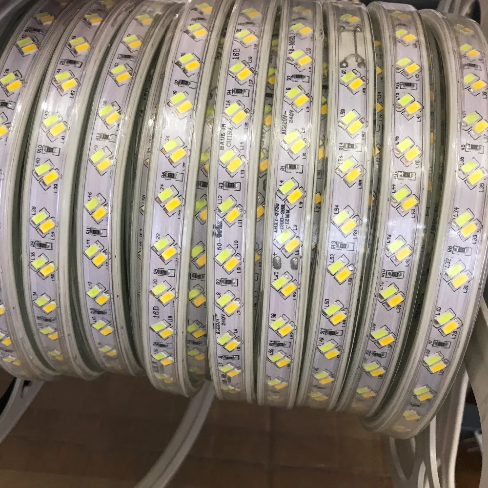 СВЕТОДИОДНАЯ лента SMD 5730/5630 белая и теплая 1/2/3/4/5 м/лот 120 светодиодов/м 220 В