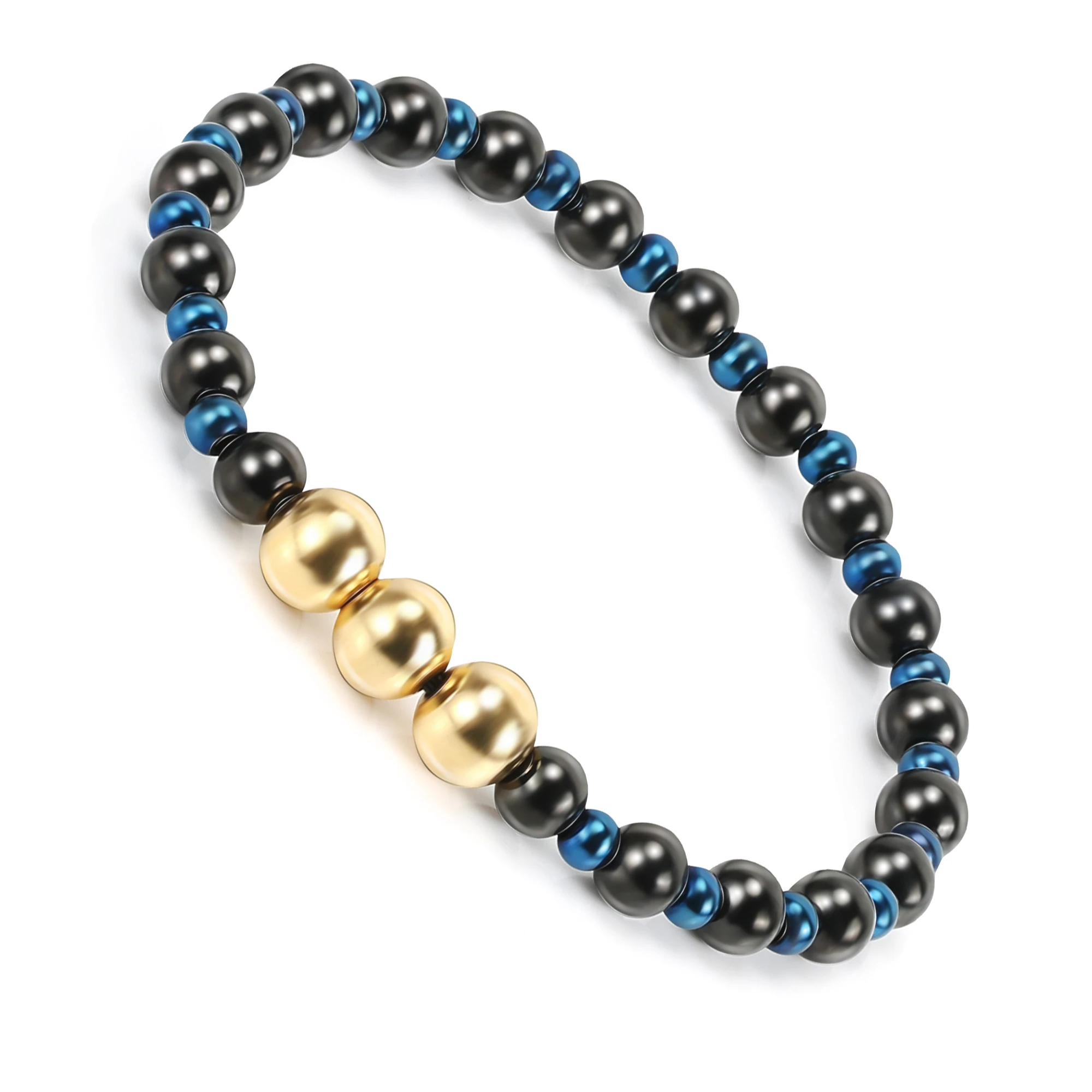 

Natural Round Agates Matte Black Onyx Beads Bracelet for Women&Mens Hand Fashion Jewelry