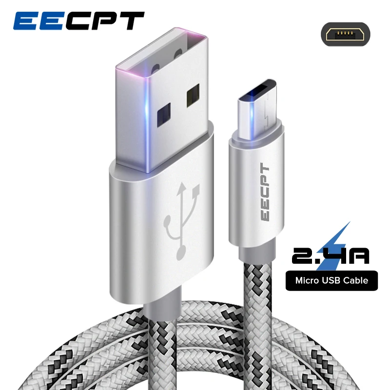Кабель зарядный EECPT Micro USB 2 4 А для Android Samsung S7 S6 Xiaomi | Мобильные телефоны и