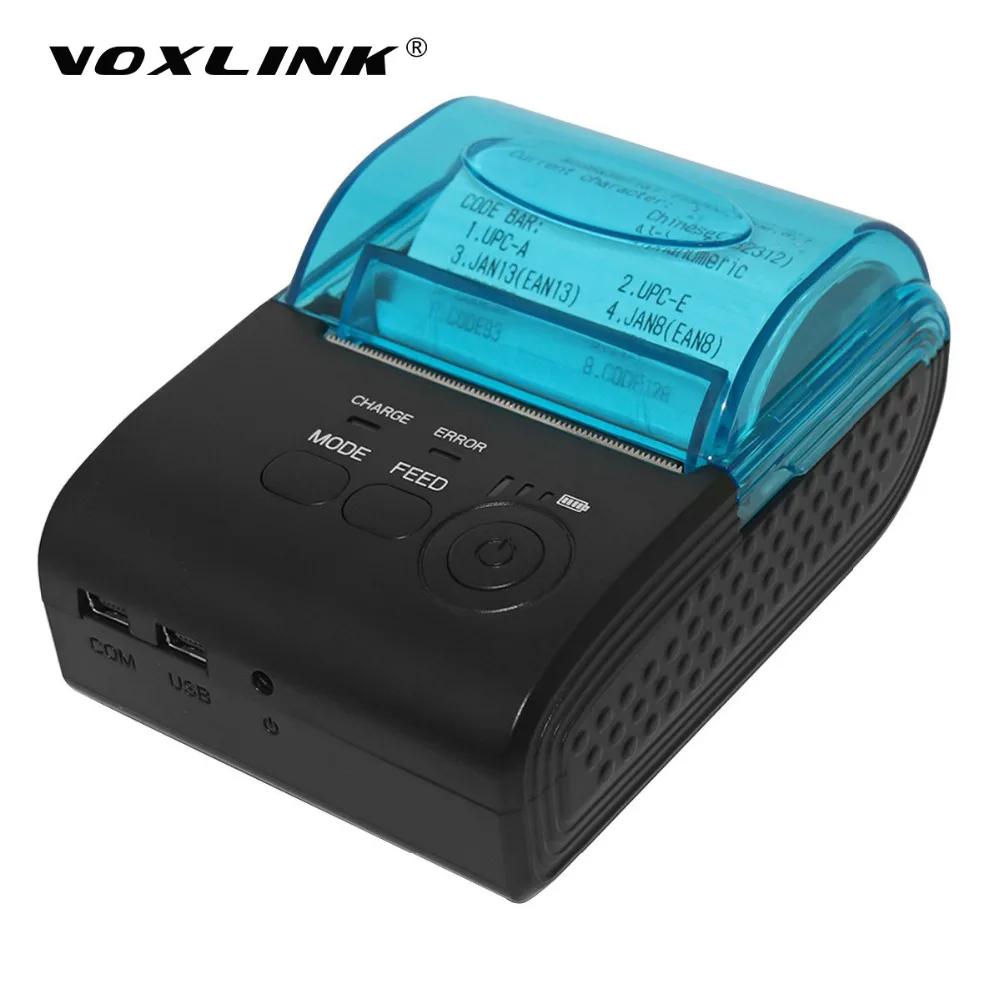 VOXLINK 58mm Mini Portable Bluetooth 4.0 Wireless Receipt Thermal Printer for IOS Android Windows USB POS | Компьютеры и офис