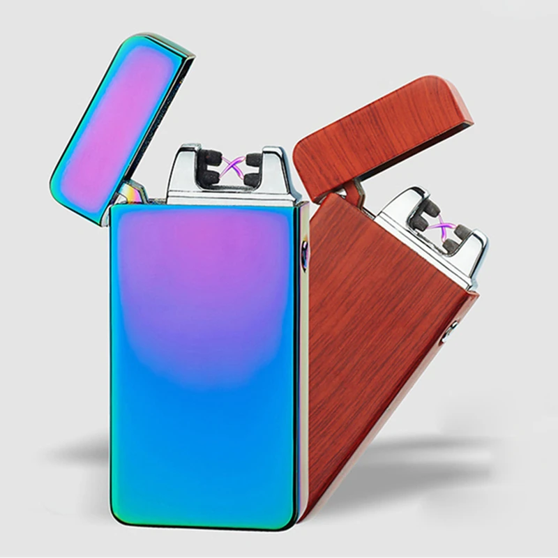 Двухдуговой USB Электрический металлический беспламенный фонарь Плазменные
