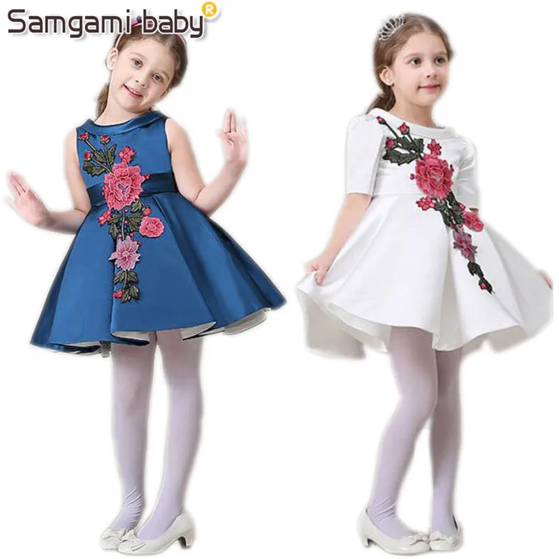 Детское летнее платье SAMGAMI для девочек дизайнерская Брендовая детская одежда