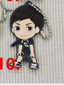 10 1 шт. аниме брелок карасуно Haikyuu! Syouyou Daichi kageyama школьный волейбол конкурс смолы подвесные брелоки llavero - Цвет: 10