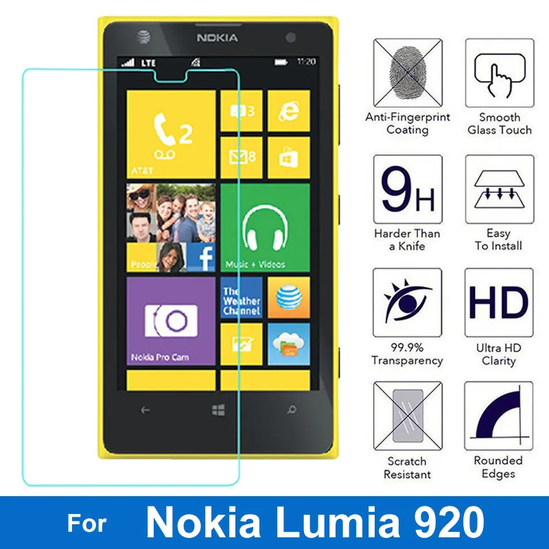 Удивительное закаленное стекло для Nokia Lumia 520 530 630 820 830 920 930 1020 1320 1520 Защитная