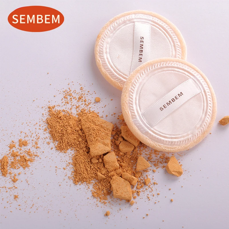 SEMBEM 2 шт. хлопковый косметический порошок мягкий круглый спонж для макияжа