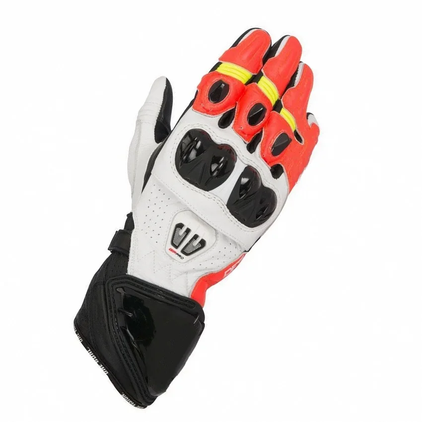 100% кожаные перчатки GP PRO R2 мотоциклетные длинные гоночные противоударные