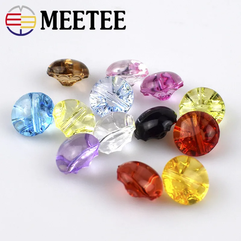 30pcs Shirt Button Wholesale Crystal Candy Transparent Flower Buttons Children 12mm Colorful C4-8 | Дом и сад