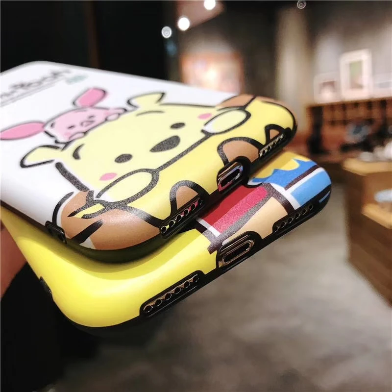 Cute Cartoon Bear Pig Pattern Case For iphone 6 6s 7 8 Plus X XR XS MAX Fancy Back Cover 6plus 7plus 8plus XSMax Soft TPU cases | Мобильные