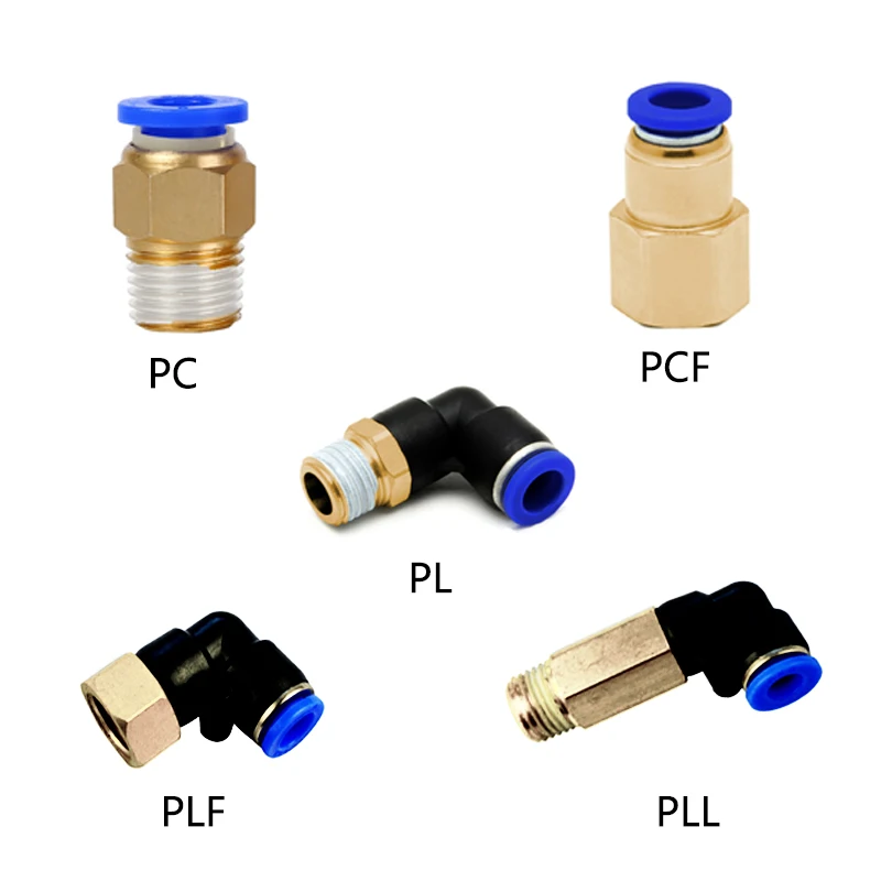 1 шт. пневматический соединитель PC/PCF/PL/PLF/PLL 4 мм 12 фитинг нить 1/8 &quot1/4&quot 3/8 &quot1/2&quot