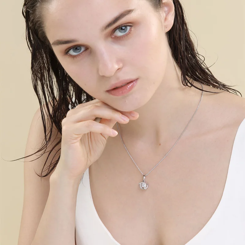 Женское ожерелье с кулоном в виде короны из серебра 925 пробы|necklace designer|necklaces for