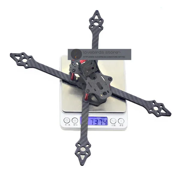 DIY Мини FPV Дрон XRS220 220 мм 5 "из чистого углеродного волокна Рама Разобранная 4