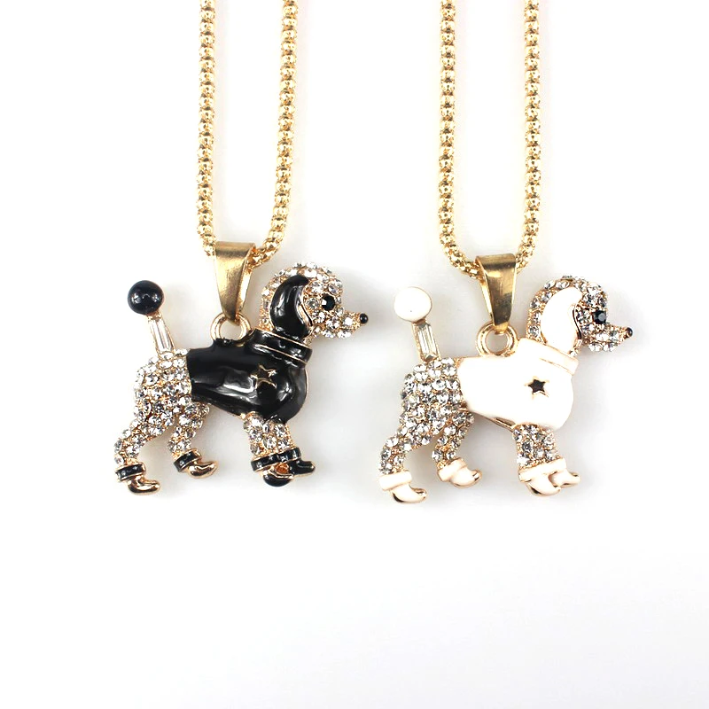 Очарование винтажное женское животное Черный Белый Кристалл Циркон горный