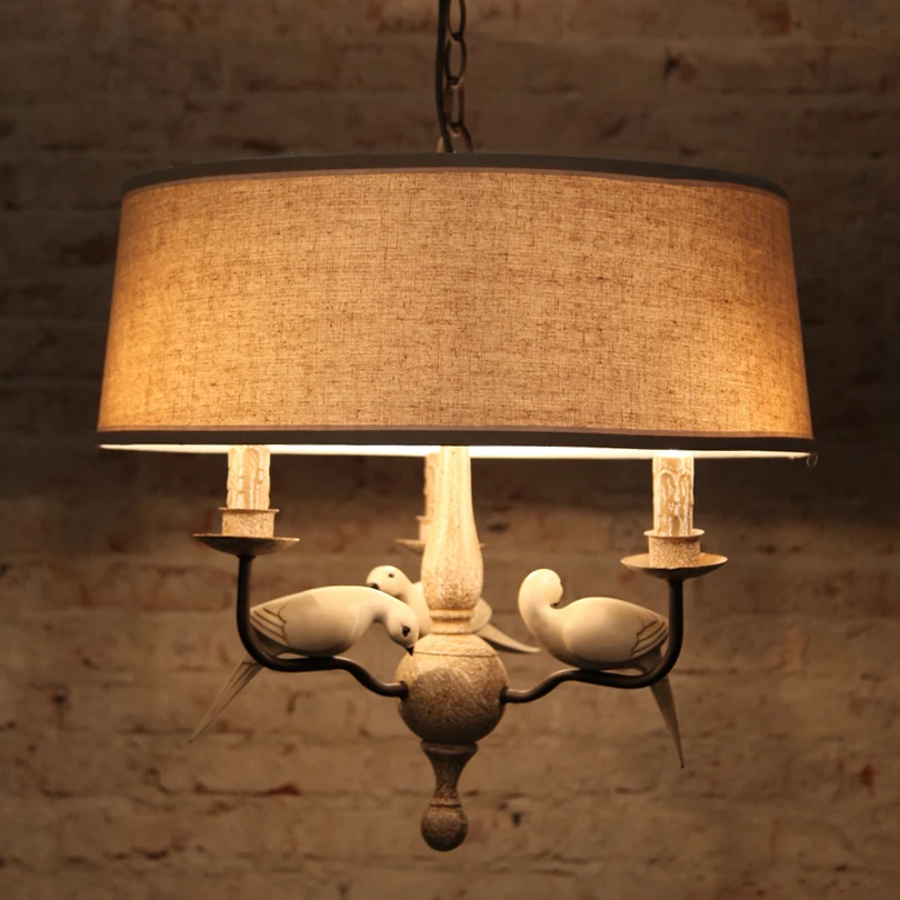 Best American country is still home living room lamp retro art pastoral creativity bedroom chandelier lighting fixtures Re |