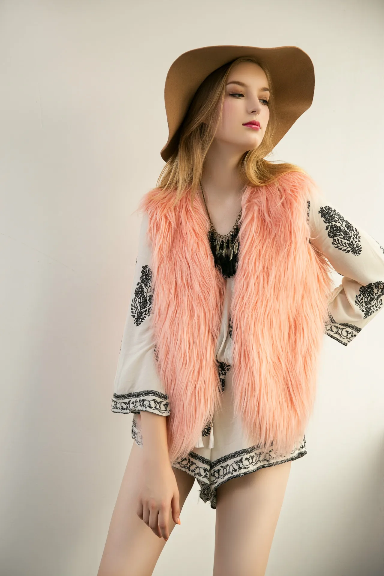 Мода 2017 г. Мех пальто Для женщин зимние однотонные Цветной элегантный плюс