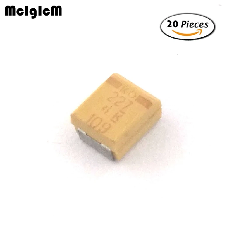 MCIGICM 20 шт B 3528 220 мкФ 4V SMD Танталовый конденсатор | Электронные компоненты и