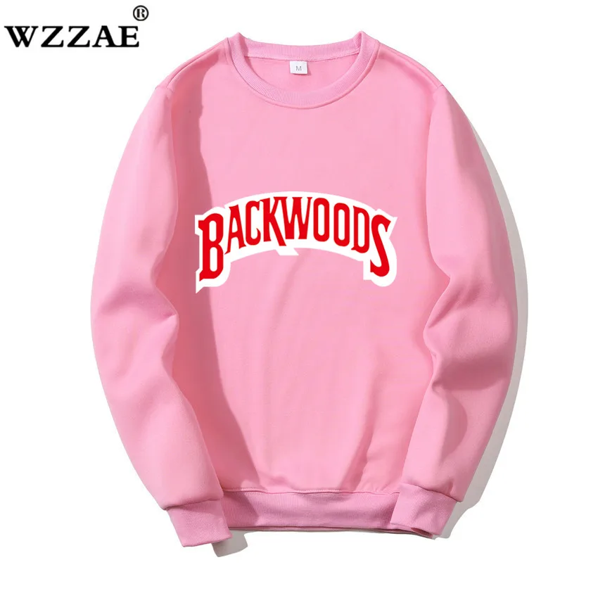 Новинка, худи с круглым вырезом, уличная одежда, Backwoods, толстовка с капюшоном, мужская мода осень-зима, хип-хоп худи, пуловер, толстовки - Цвет: Pink