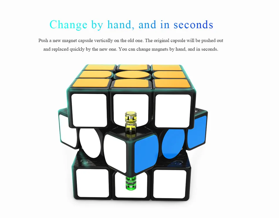 GAN356 X Магнитный магический скоростной куб профессиональный 3x3 IPG V5 Magico Cubo обменные магниты Головоломка Черный без наклеек