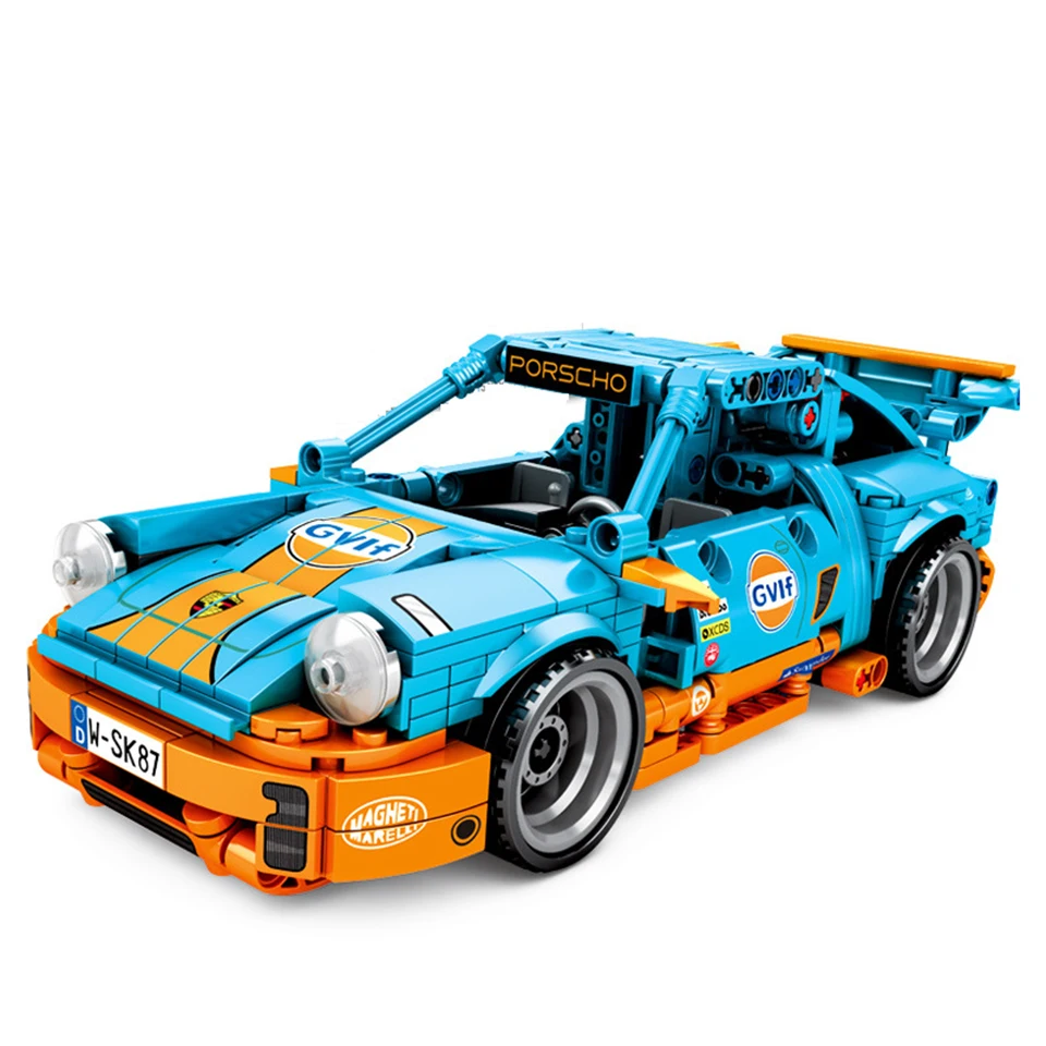 Собрать Technic Porscher Супер гоночный приспособление для автомобиля Модель
