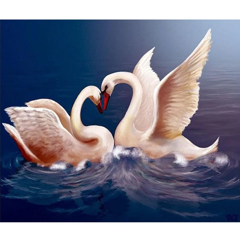 

Diamond Embroidery Animal Full Square/Round Diamond Painting Cross Stitch Handmade Diamond Mosaic Rhinestone Home Decor Swan