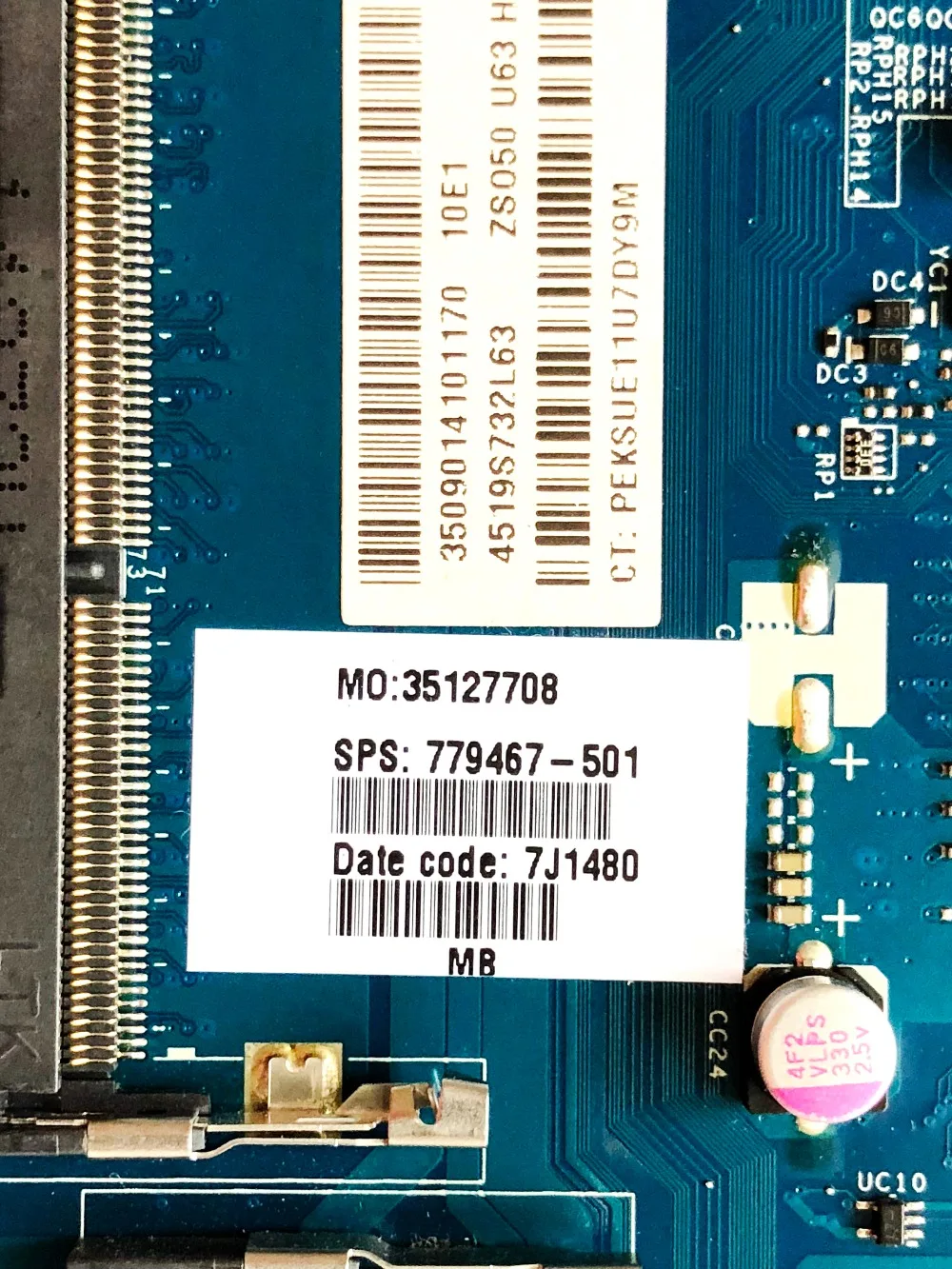 Оригинальная материнская плата для ноутбука HP 15 HP-15 модель ZSO50 LA-A992P 779467-501