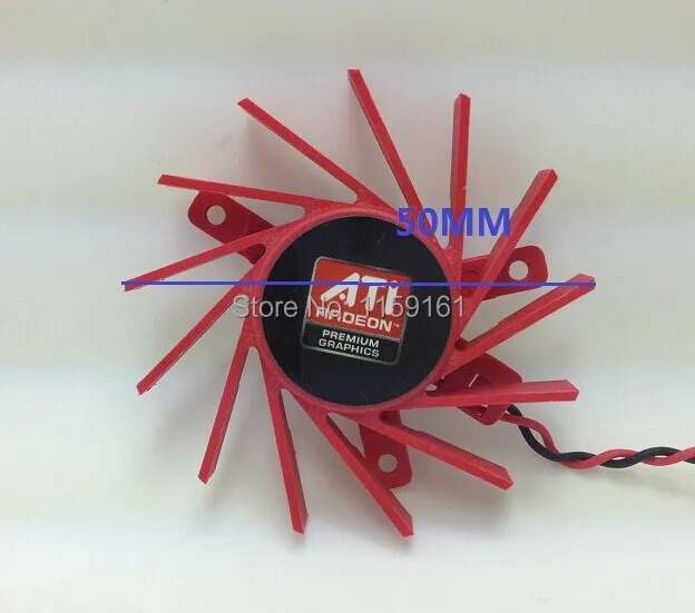 Кулер Power Logic PLB05710S12HH 12 В постоянного тока 0 3 А 2 вывода 50 мм для видеокарт ATI HD5550