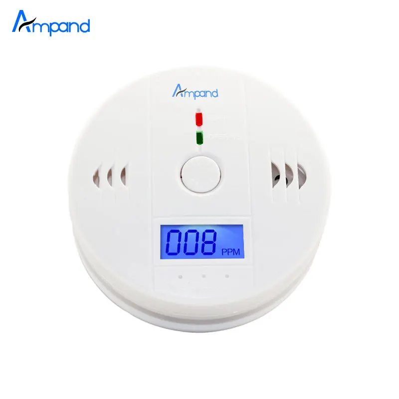 Независимый детектор угарного газа CO сигнализации с цифровым ЖК дисплеем и