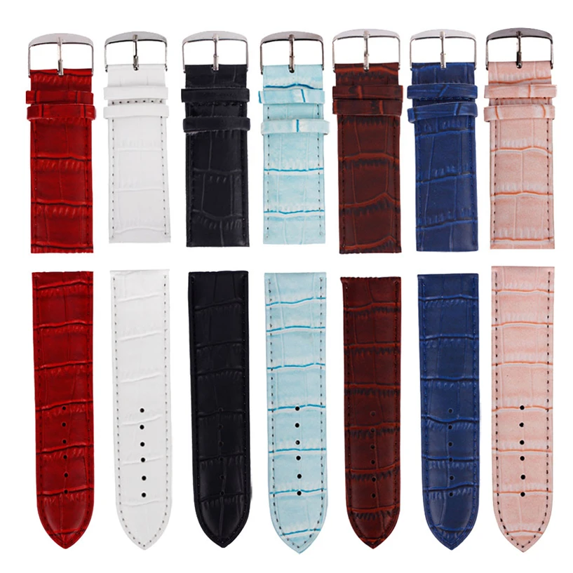 

GEMIXI Watchbands 26mm High Quality Soft Sweatband Leather Strap Steel Buckle Watch Strap