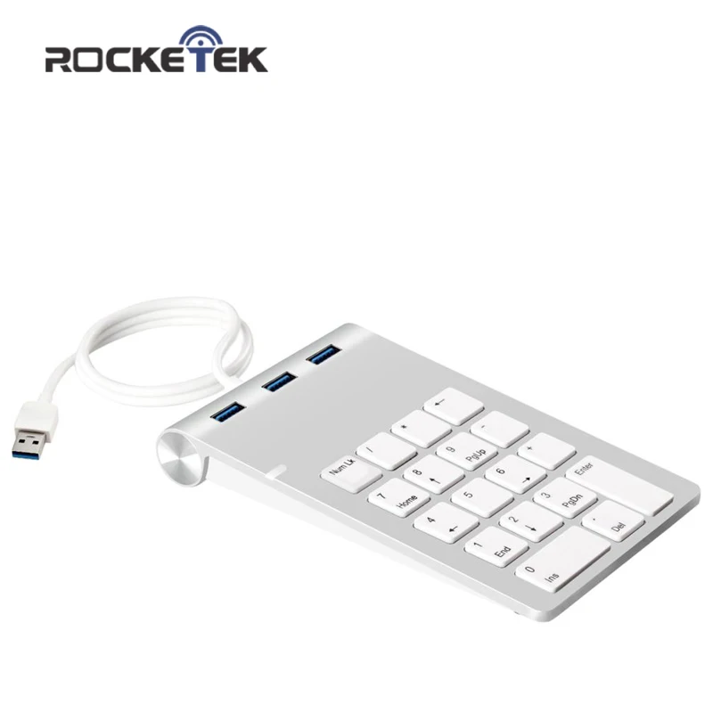 Ультра тонкий 18 Ключи USB цифровая клавиатура с 3 Порты 3.0 концентратор Combo Для